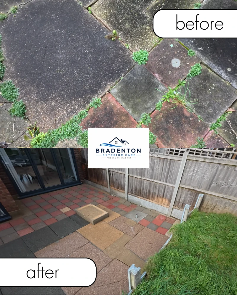 Before and after pressure washing result 2