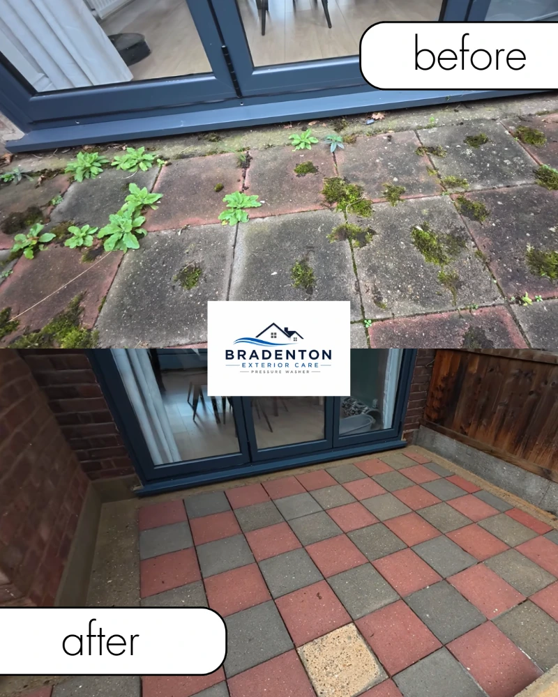 Before and after pressure washing result 5